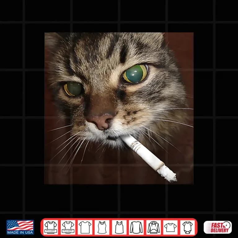 Design Cat Meme Cat Smoking Cigarette Shirt 3