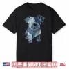 Dog Pattern Denim Patchwork Art Shirt