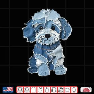 Design Denim Patch Dog Shirt 1