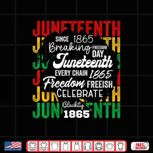Design Juneteenth 1865 Afro Freedom Breaking Chains Freeish Roots Shirt 1
