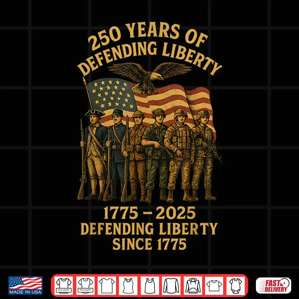 Patriotic Usa Army Us Military Parade 250Th Anniversary 2025 Shirt Patriotic Usa Army Us Military Parade 250Th Anniversary 2025 Shirt