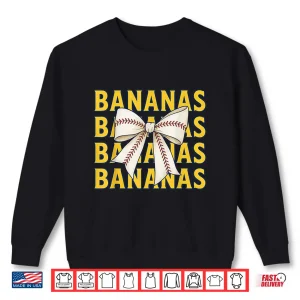 Sweatshirt Retro Bananas Last Name Gifts Coquette Bow Shirt 1