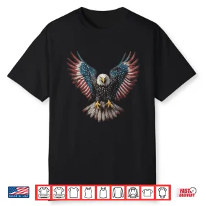 American Flag Bald Eagle 4Th Of July Usa Patriotic Shirt