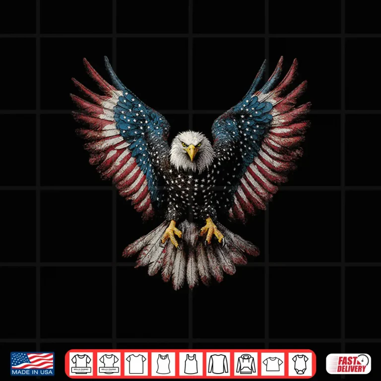 Design American Flag Bald Eagle 4th of July USA Patriotic Shirt