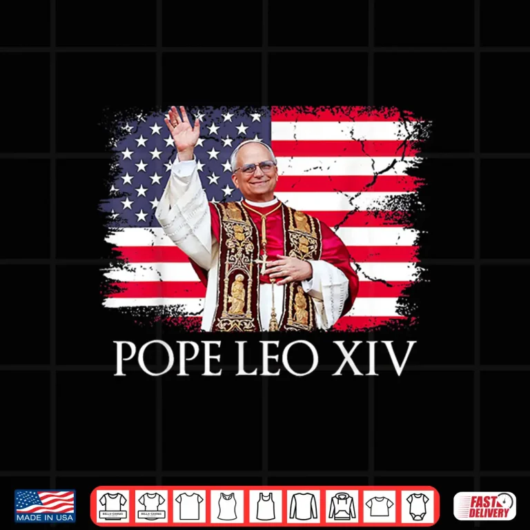 Design New Pope Leo XIV Robert American Flag Shirt