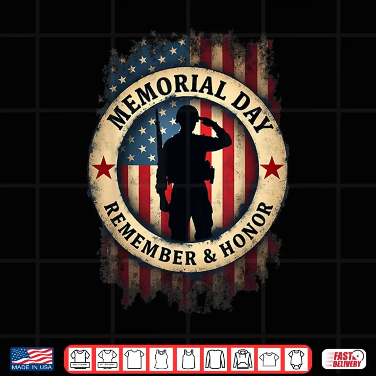 Design Remember Honor Partiotic Veterans Memorial Day Shirt