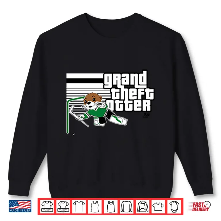 Sweatshirt Jake Oettinger Grand Theft Otter Dallas Hockey Shirt