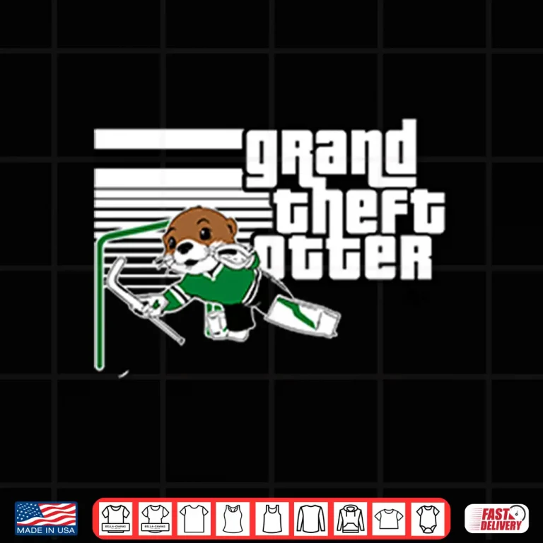 Design Jake Oettinger Grand Theft Otter Dallas Hockey Shirt
