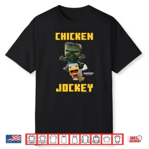 A Minecraft Movie Chicken Jockey Baby Zombie Logo Shirt