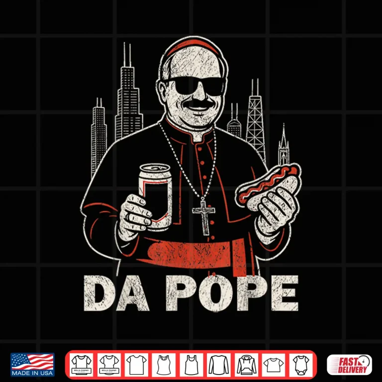 Design Da Pope From America Chicago Pope Leo XIV Funny Vintage Shirt