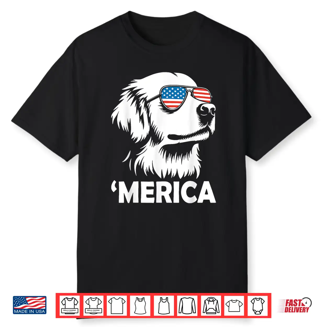 Golden Retriever 4Th Of July Merica Shirt Golden Retriever 4Th Of July Merica Shirt