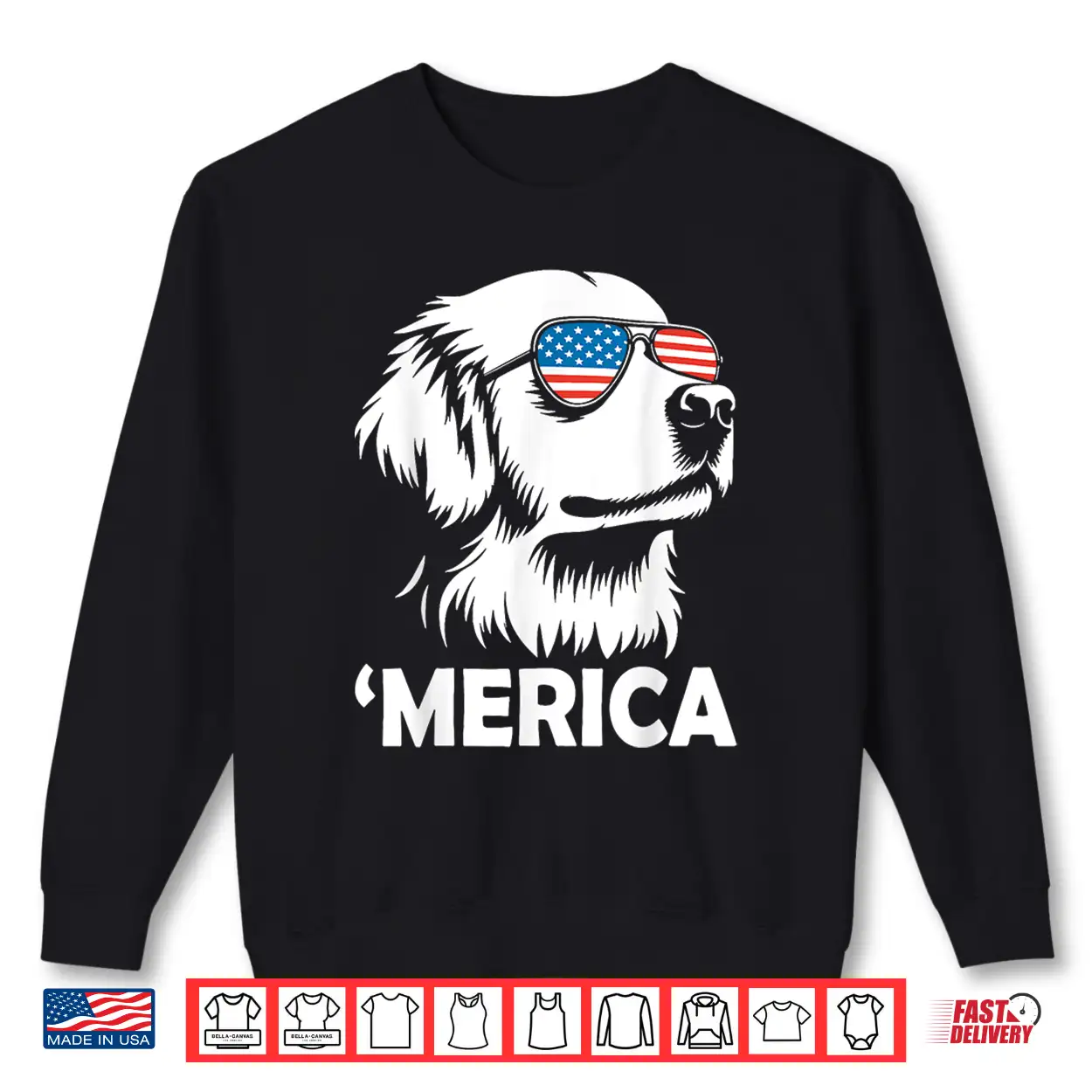 Golden Retriever 4Th Of July Merica Shirt Golden Retriever 4Th Of July Merica Shirt