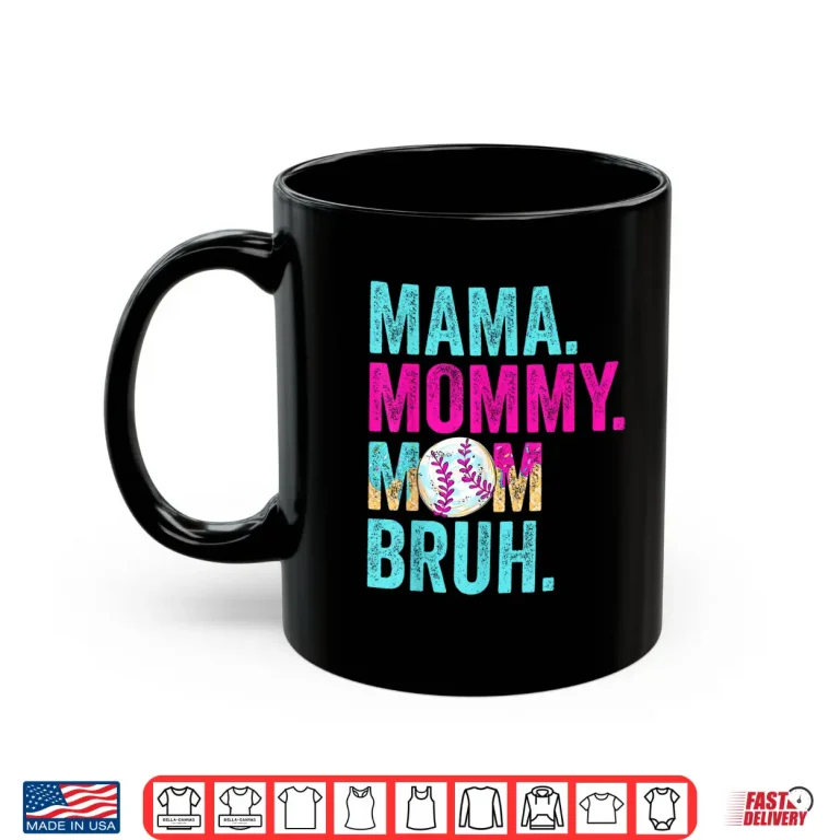 Mug Mama Mommy Mom Bruh Baseball Mom Drip Ice Cream