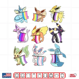 Design LGBT Pokemon Eeveelutions Pride Shirt