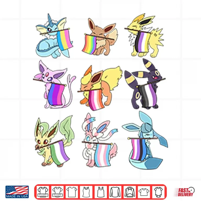 Design LGBT Pokemon Eeveelutions Pride Shirt