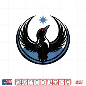 Design Bird Loon Mn State Bird Retro Vintage Minnesota Strong Shirt 1