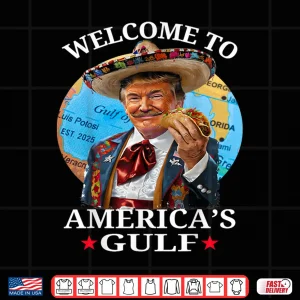 Design Funny Trump Shirt Americas Gulf Est 2025 Trump Merchandise Shirt