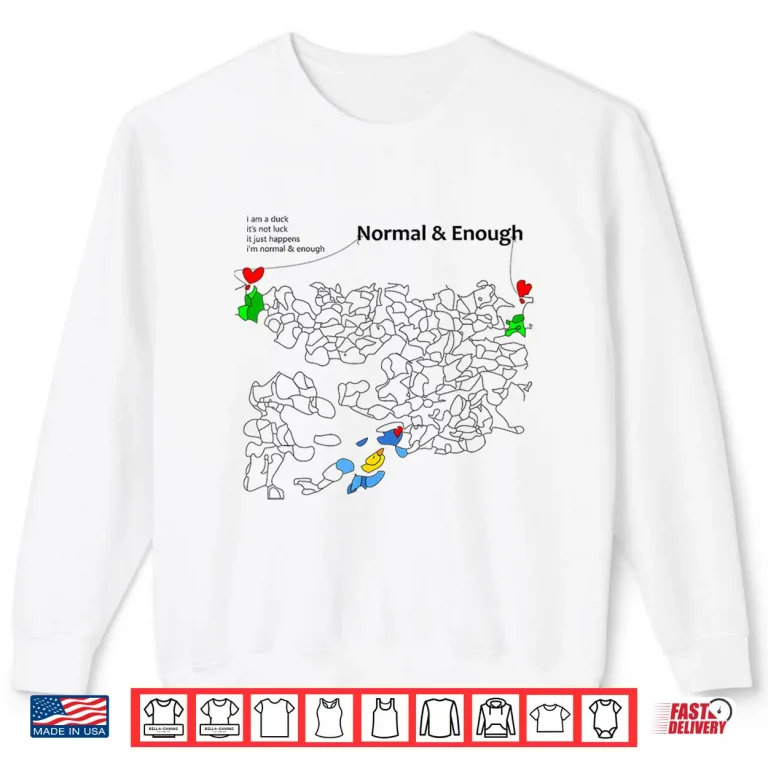 Sweatshirt Cool Simple Funny Line Art Animal Duck Graphic Shirt 1