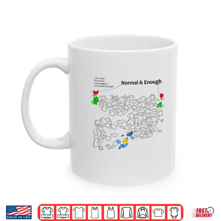 Mug Cool Simple Funny Line Art Animal Duck Graphic Shirt 1