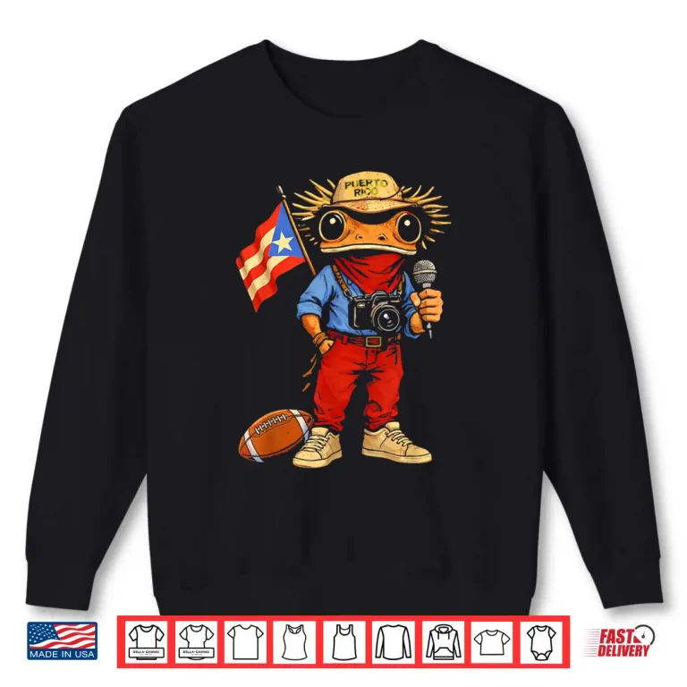 Sweatshirt Puerto Rico Coqui Frog Street Music Football Boricua Shirt 1