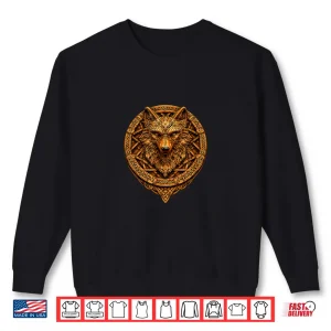 Sweatshirt Nordic Wolf Emblem Celtic Knot Viking Shirt 3