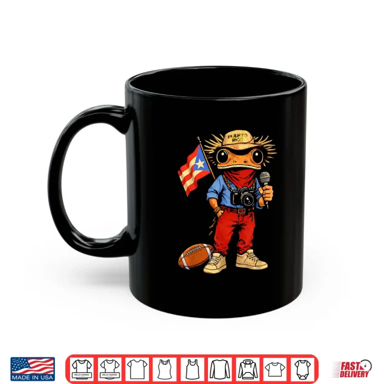 Mug Puerto Rico Coqui Frog Street Music Football Boricua Shirt 3