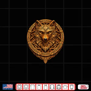 Design Nordic Wolf Emblem Celtic Knot Viking Shirt 3