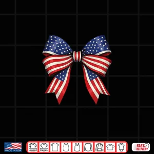 Design Usa Patriotic Red White And Blue Bow Design Shirt 3
