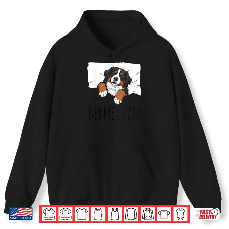 Hoodie Bernese Mountain Dog Sleepshirt Pajamas Funny Pun Sleepwear Shirt