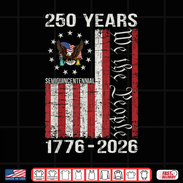 Design 250 Years American 250Th Anniversary Usa Us Flag 4Th Of July Shirt