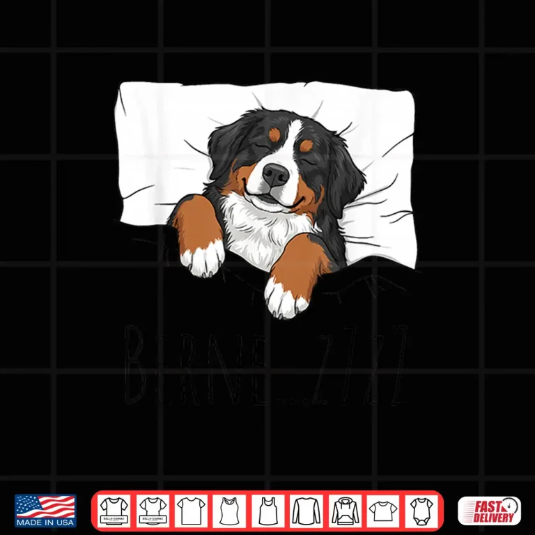 Design Bernese Mountain Dog Sleepshirt Pajamas Funny Pun Sleepwear Shirt 1