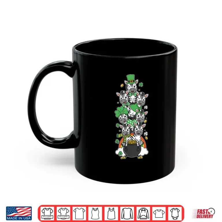 Mug Funny Zebra Clover St Patricks Day Womens Mens Kids Shirt 1