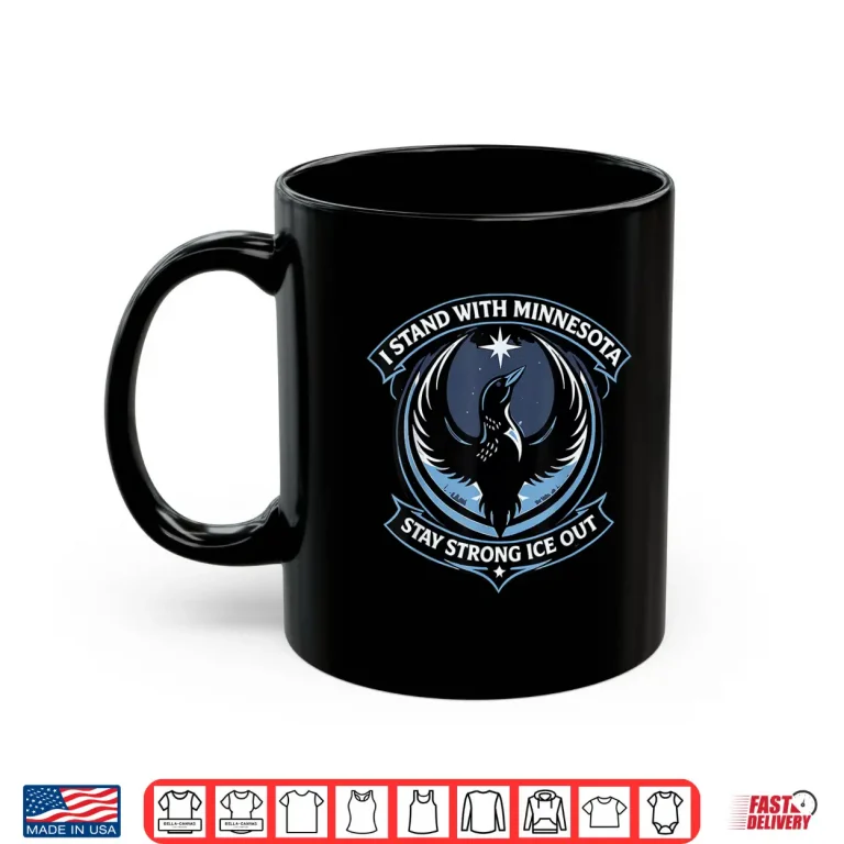 Mug I Stand With Minnesota Support Local Minnesota Rebel Bird Shirt 1