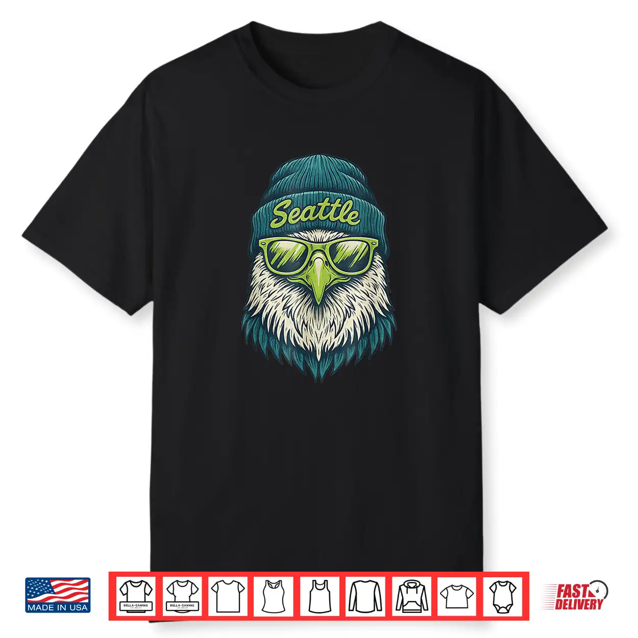 Vintage Seattle Graphic Bird For Men Women Kids Shirt Vintage Seattle Graphic Bird For Men Women Kids Shirt