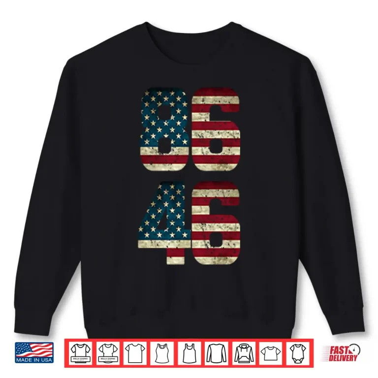 Sweatshirt 8646 American Flag Anti Joe Biden Shirt