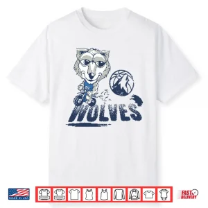 Minnesota Timberwolves Mascot Riding Motorbike Shirt
