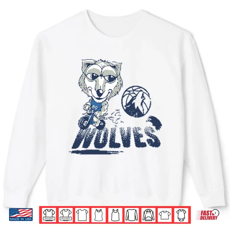 Minnesota Timberwolves Mascot Riding Motorbike Shirt 2 Sweatshirt Minnesota Timberwolves Mascot Riding Motorbike Shirt