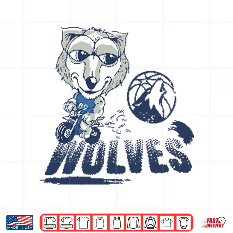 Minnesota Timberwolves Mascot Riding Motorbike Shirt 4 Design Minnesota Timberwolves Mascot Riding Motorbike Shirt