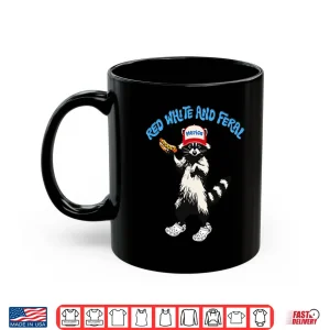 Mug Red White And Feral Merica Shirt