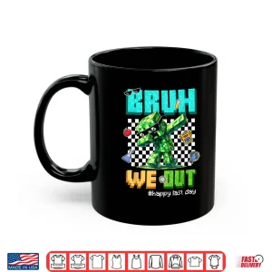 Mug Bruh We Out Teacher Kids Last Day Of School Video Game Pixel Shirt
