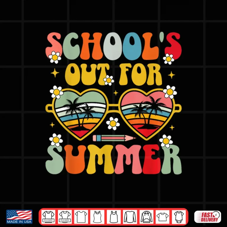 Design Schools Out For Summer Teachers Last Day Of School Retro Shirt 1