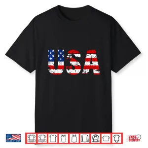 Usa Flag American Flag Us National Patriotic Usa 4Th Of July Shirt