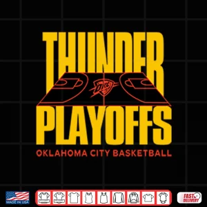 Design Thunder Playoffs Oklahoma City Basketball 2025 Shirt