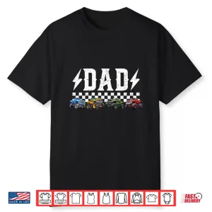 Dad Retro Monster Truck Family Crew Birthday Matching Shirt
