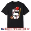 Kids Birthday Boy 5 Five Baseball 5Th Birthday Baseball Player Shirt