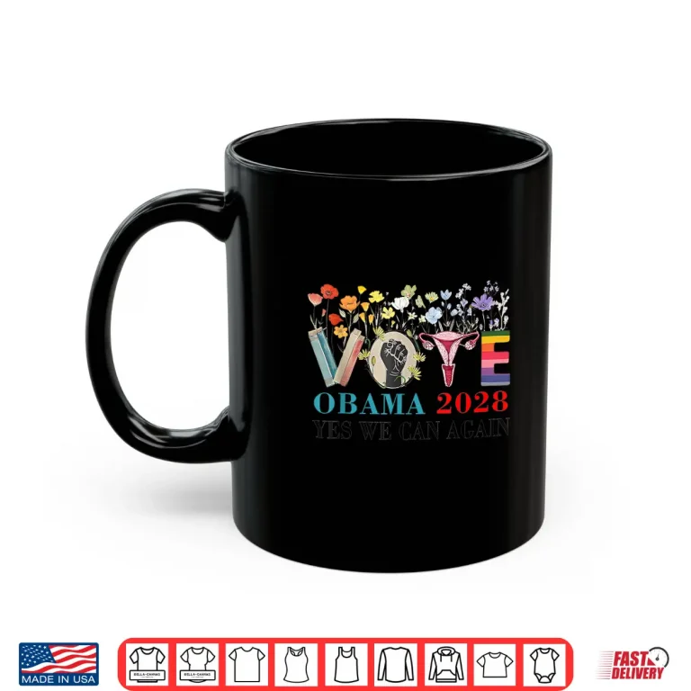 Mug Floral Vote Obama 2028 Lets Fix This President 2028 Shirt 1