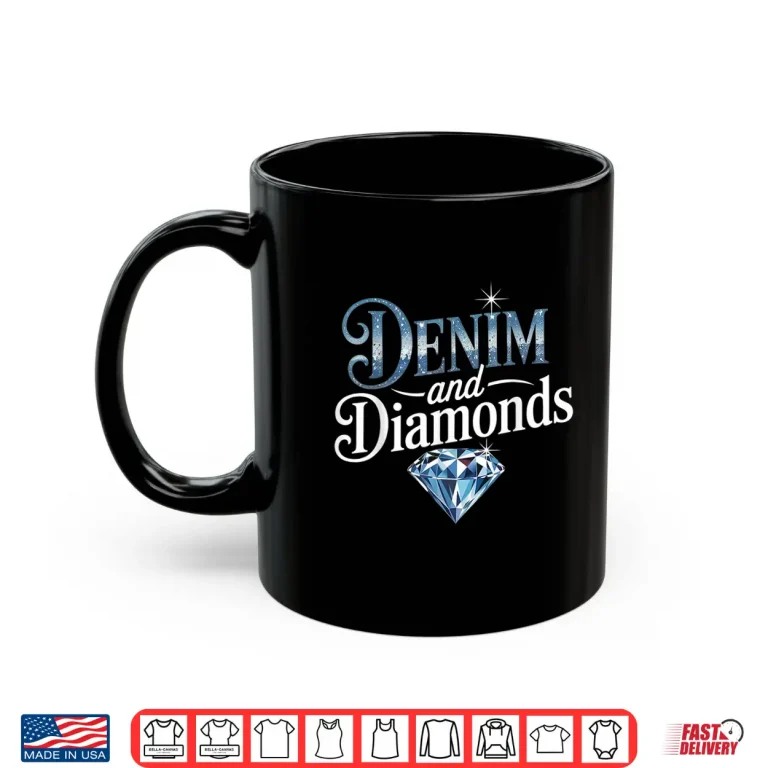 Mug Denim And Diamonds Stylish Denim Jeans Shirt 1