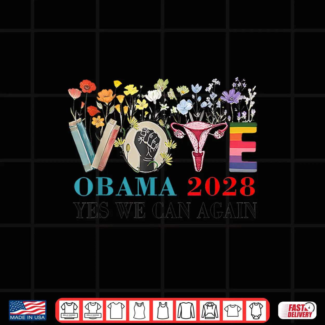Floral Vote Obama 2028 Let’S Fix This President 2028 Shirt Floral Vote Obama 2028 Let’S Fix This President 2028 Shirt