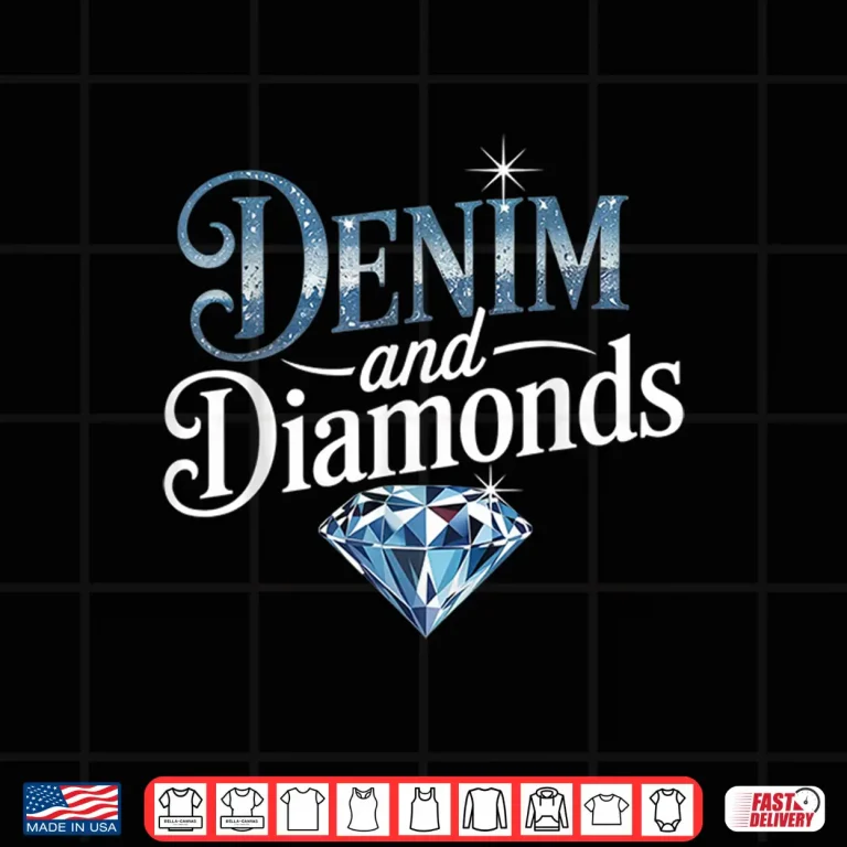 Design Denim And Diamonds Stylish Denim Jeans Shirt 1