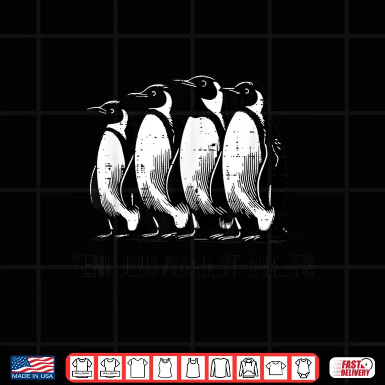 Design Penguins Against Tariffs Funny Resist Protest Resistance Shirt 1